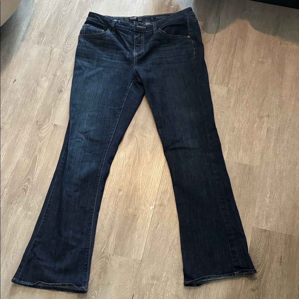 Simply Vera Vera Wang Dark Blue Flare Jeans